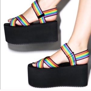 🌈 YRU Prizm Rainbow Platform Shoes 🌈💖